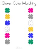 Clover Color Matching Coloring Page