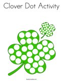 Clover Dot Activity Coloring Page