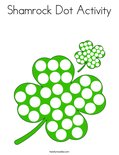 Shamrock Dot Activity Coloring Page