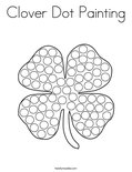 Clover Dot Painting Coloring Page