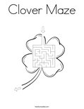 Clover Maze Coloring Page