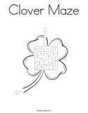 Clover Maze Coloring Page