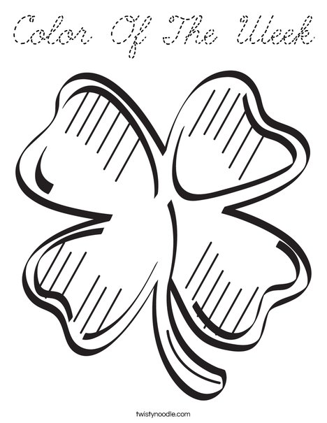 Shamrock Coloring Page