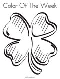 Color Of The Week Coloring Page