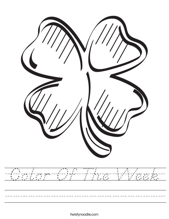 Color Of The Week Worksheet