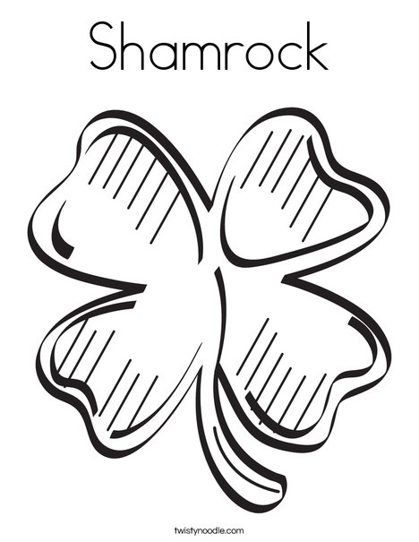 shamrock coloring page twisty noodle