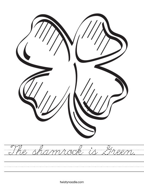 Shamrock Worksheet
