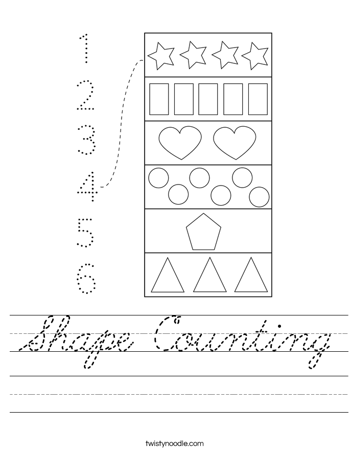Shape Counting Worksheet