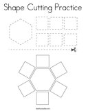 Shape Cutting Practice Coloring Page