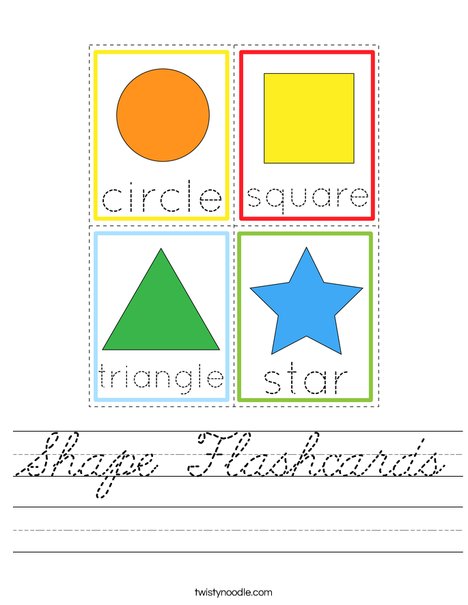 Shape Flashcards Worksheet