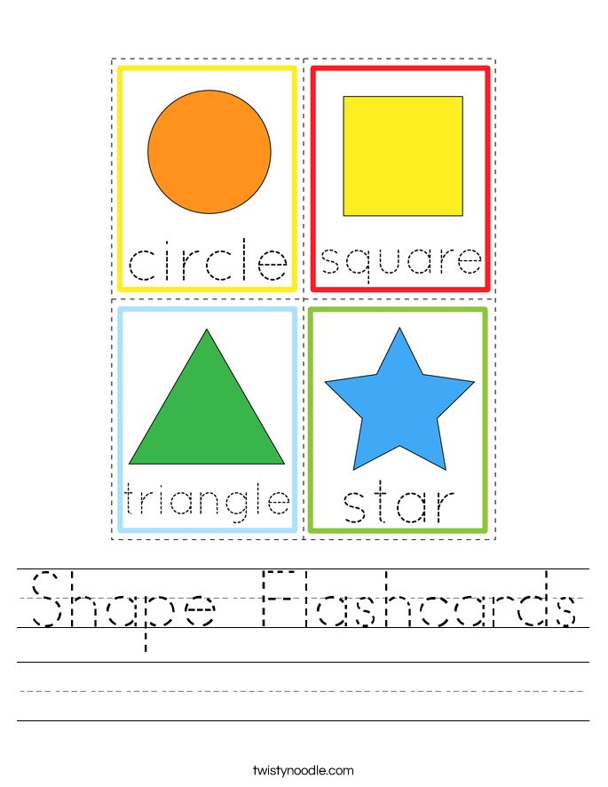 Shape Flashcards Worksheet