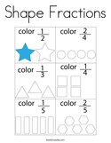 Shape Fractions Coloring Page