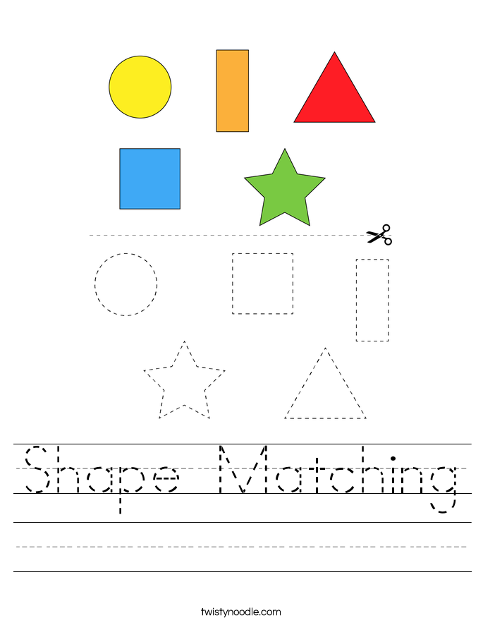 Shape Matching Worksheet