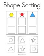 Shape Sorting Coloring Page