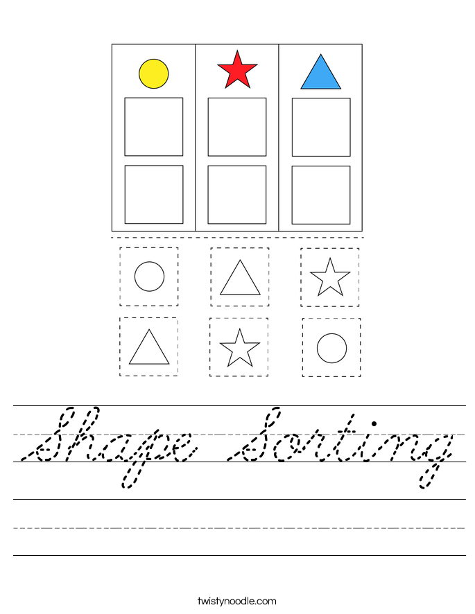 Shape Sorting Worksheet