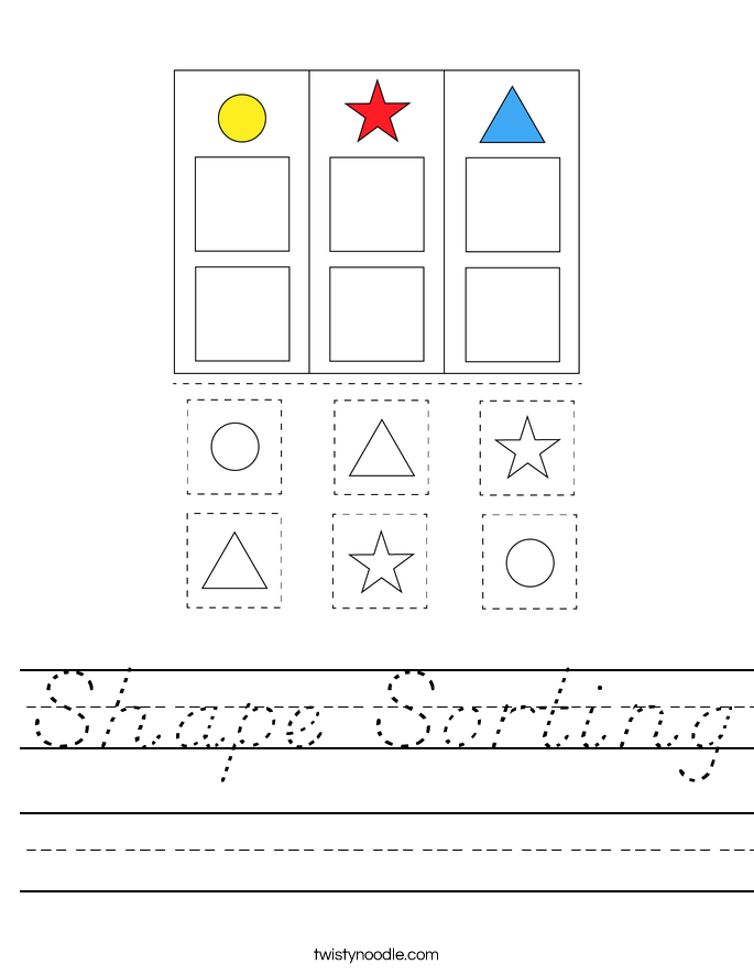 Shape Sorting Worksheet