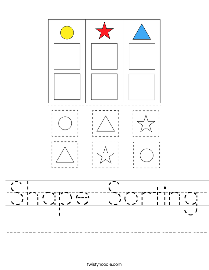 Shape Sorting Worksheet