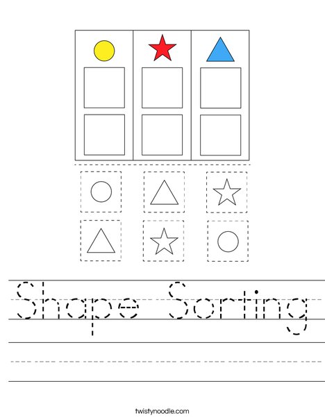 Shape Sorting Worksheet