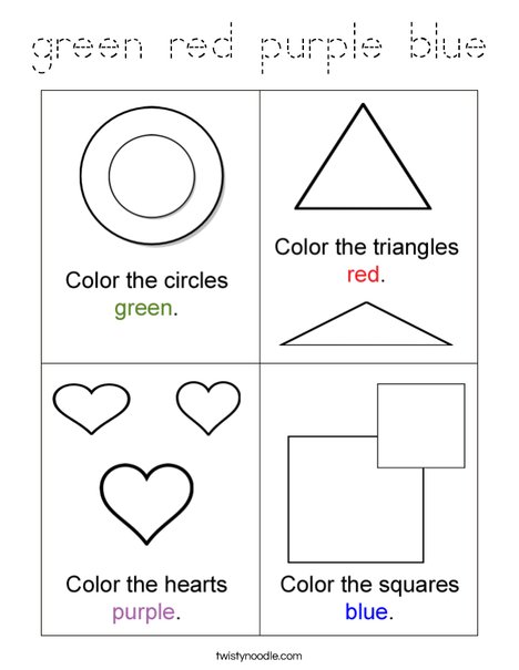 Shapes and Colors Coloring Page