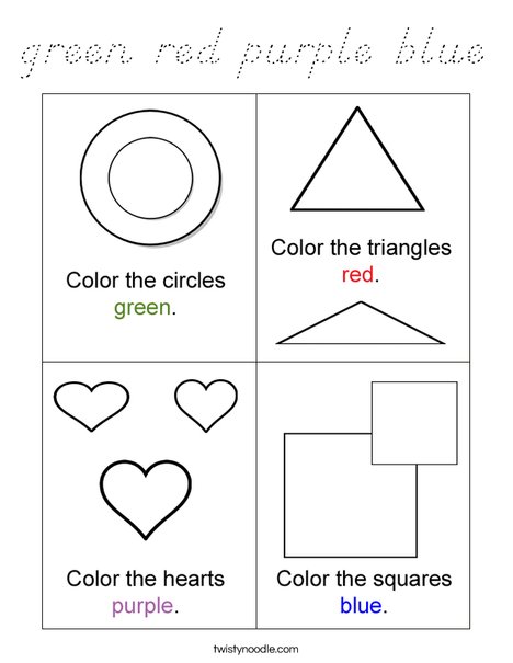 Shapes and Colors Coloring Page