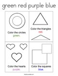 green red purple blue Coloring Page