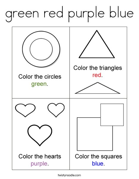 Shapes and Colors Coloring Page