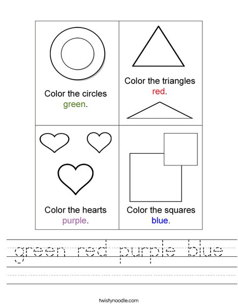 Shapes and Colors Worksheet