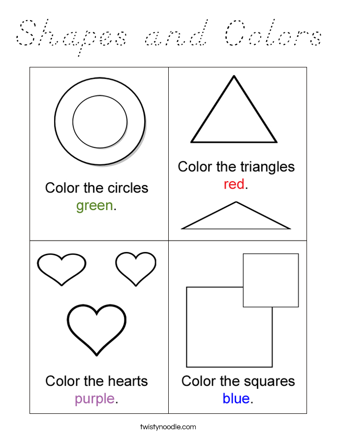 Shapes and Colors Coloring Page