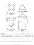 Shapes and Colors Worksheet