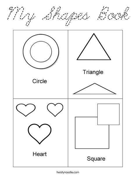 Shapes Mini Book Coloring Page