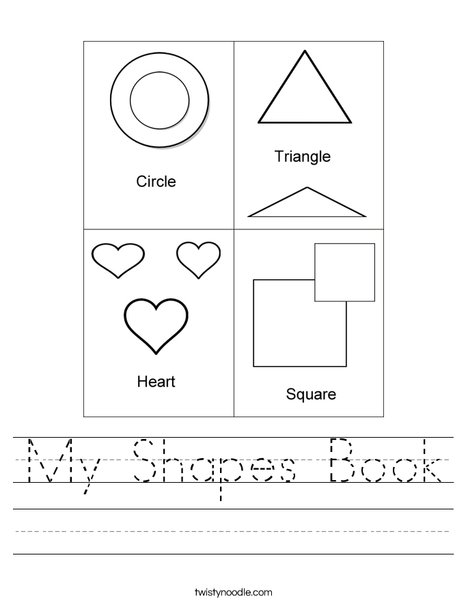 Shapes Mini Book Worksheet