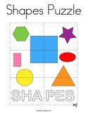 Shapes Puzzle Coloring Page