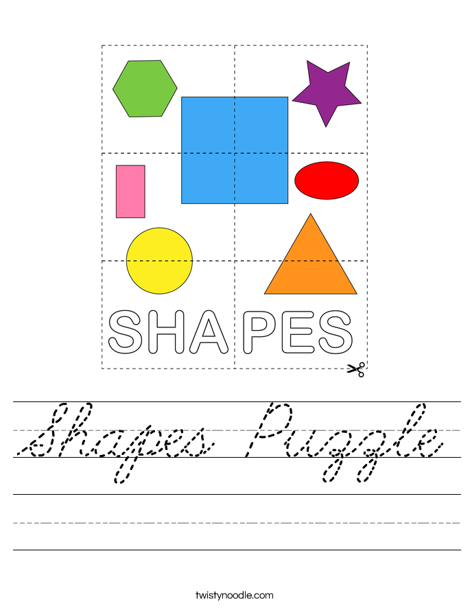 Shapes Puzzle Worksheet