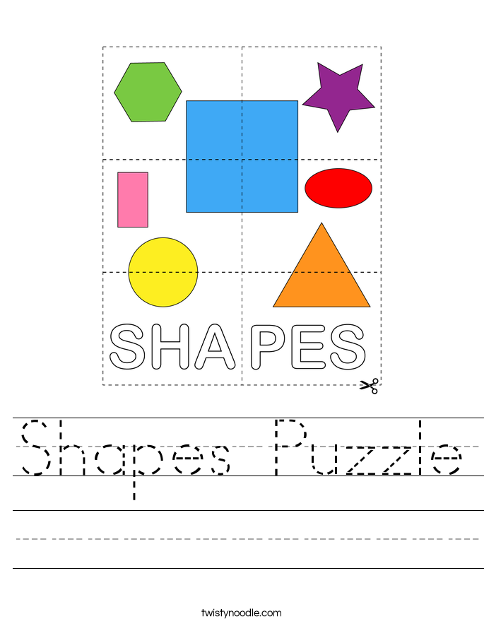 Shapes Puzzle Worksheet