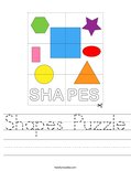 Shapes Puzzle Worksheet