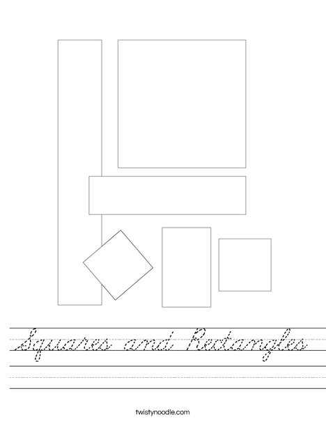 Shapes with lines Worksheet