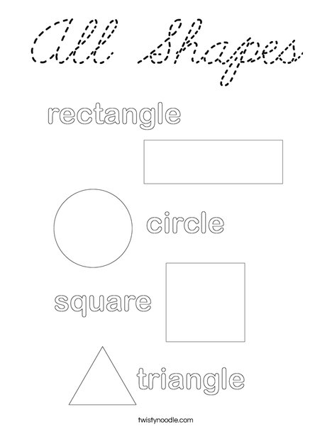 Shapes Coloring Page