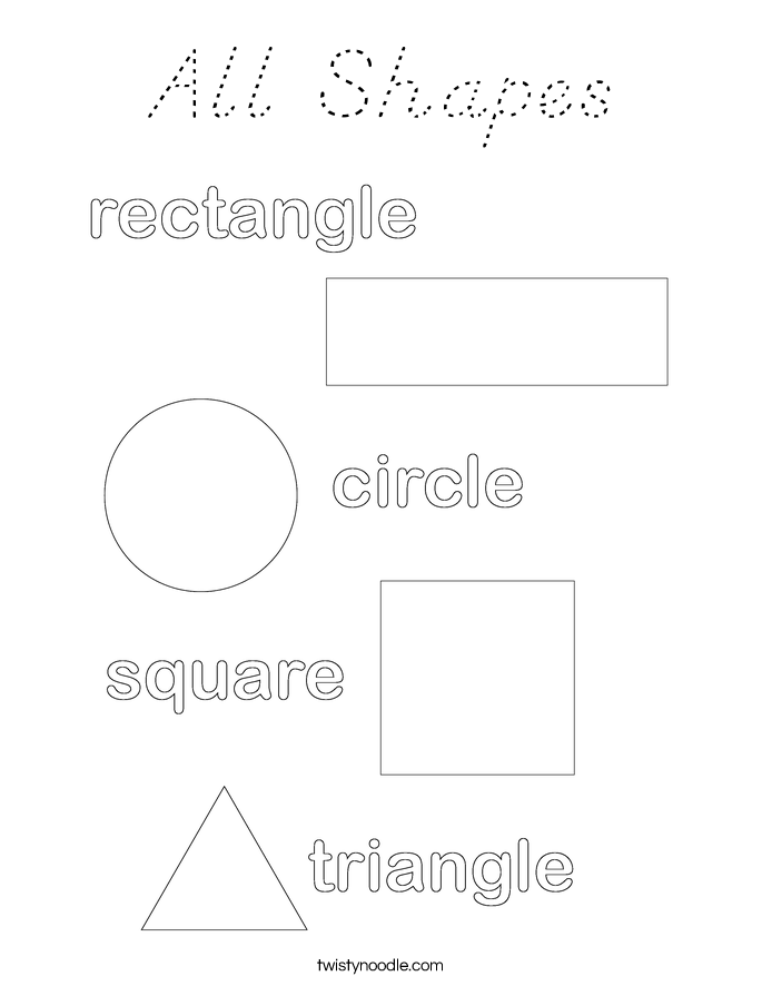 All Shapes Coloring Page