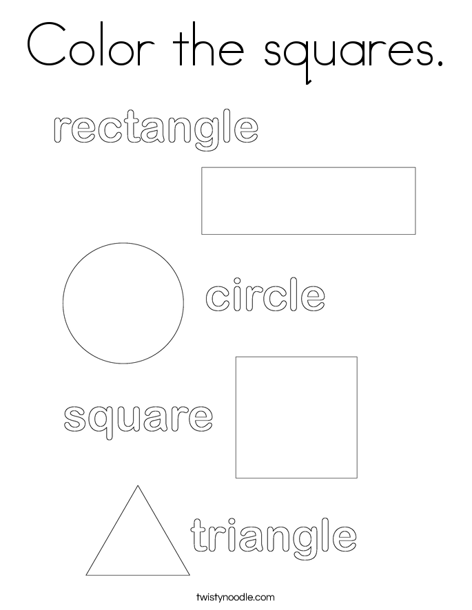 Color the squares. Coloring Page
