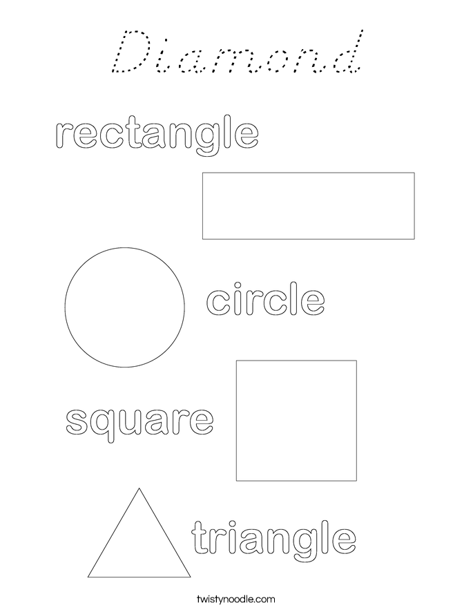 Diamond Coloring Page