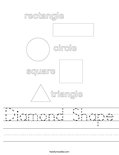 Diamond Shape Worksheet
