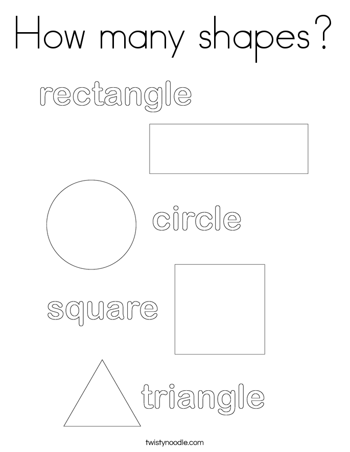 How many shapes? Coloring Page