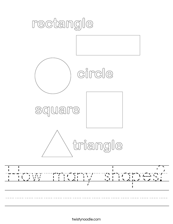 How many shapes? Worksheet