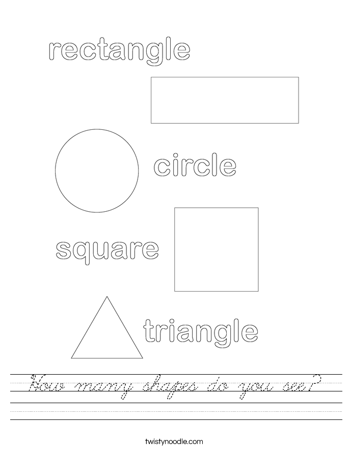 How many shapes do you see? Worksheet