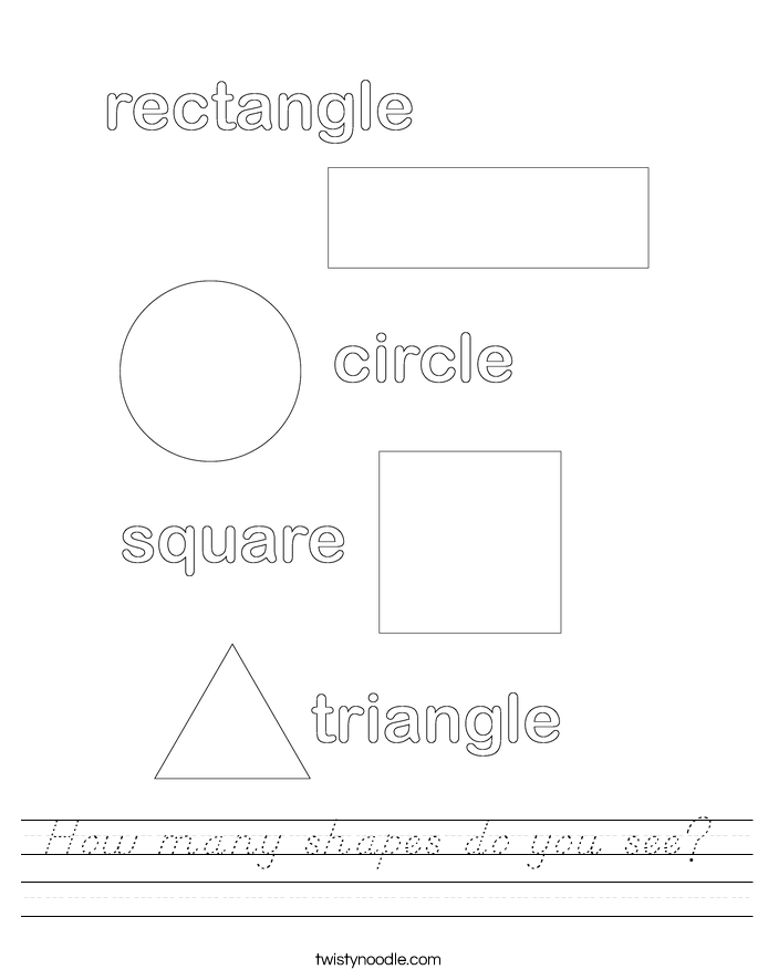 How many shapes do you see? Worksheet