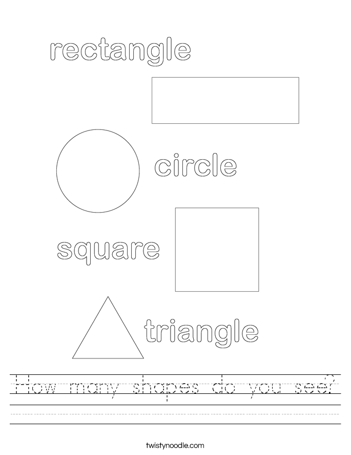 How many shapes do you see? Worksheet