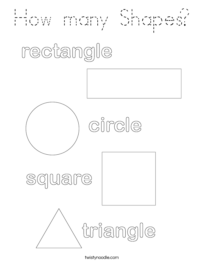 How many Shapes? Coloring Page