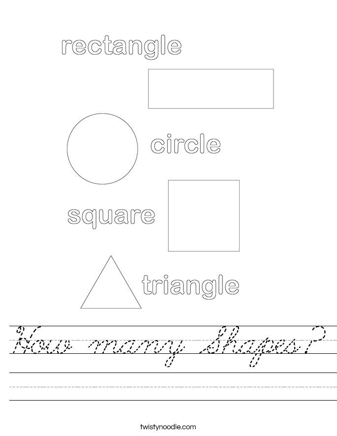 How many Shapes? Worksheet