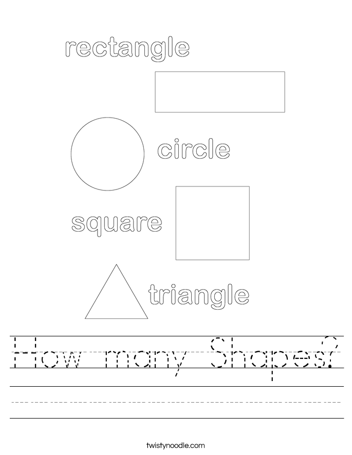 How many Shapes? Worksheet