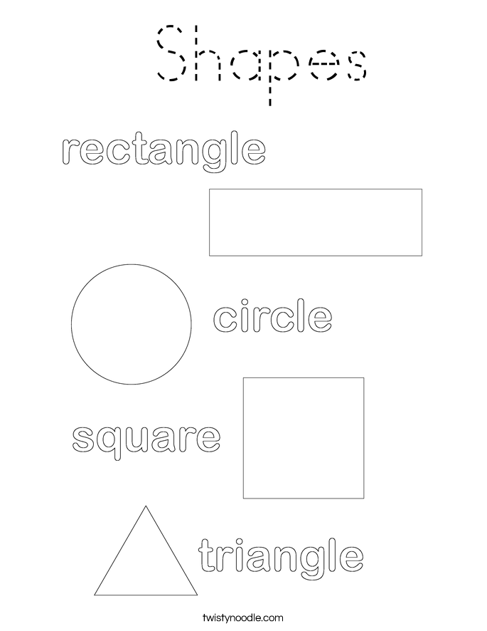  Shapes Coloring Page